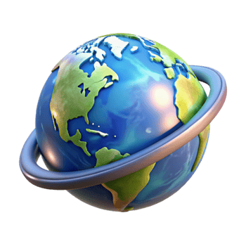 vibrant vintage Hologram of Planet Earth Rotating Cutout professional png