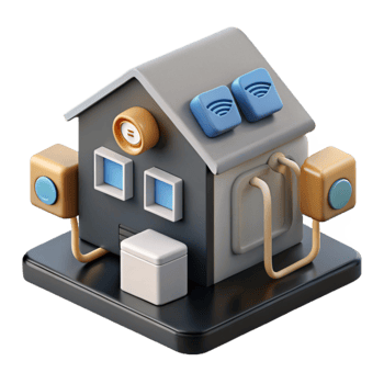 beautiful classic Home Automation System Diagram Transparent Background detailed png