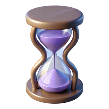 magnificent minimalist Hourglass Side View Isolated high resolution png