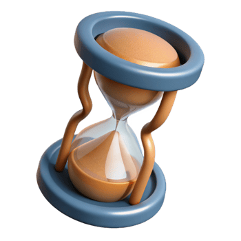 magnificent artistic Hourglass Top View Isolated detailed png