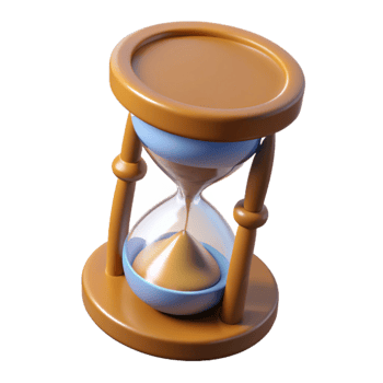 impressive minimalist Hourglass Top View Isolated professional png
