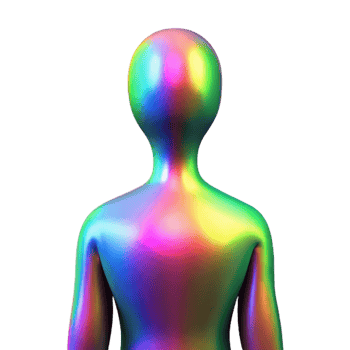 vibrant classic Human Silhouette with Colorful Aura Cutout genuine png