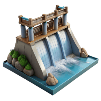 serene classic Hydroelectric Dam Water Flowing Cutout high resolution png