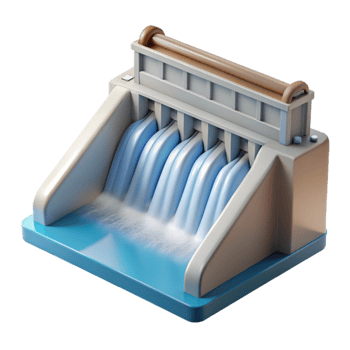 impressive artistic Hydroelectric Dam Water Flowing Cutout premium png