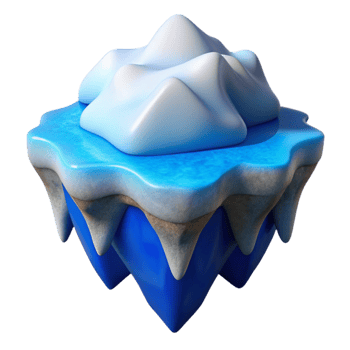 extraordinary creative Iceberg Melting Blue White Cutout 4K png