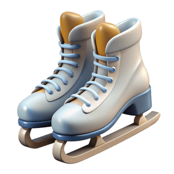 stunning artistic Ice Skates Sharp Blades Transparent Background Cutout professional png