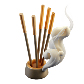 extraordinary modern Incense Sticks Burning Smoke Trails Cutout detailed png