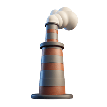 extraordinary rustic Industrial Chimney Smoke Stack Transparent Background high quality png