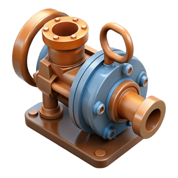 vibrant modern Industrial Pump Top View Isolated Element high quality png