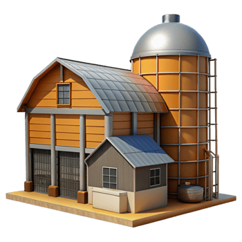 dramatic abstract Industrial Silo Farm Building Transparent original png