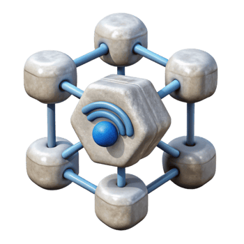 elegant minimalist Internet of Things Network Diagram Connected Devices Transparent high quality png