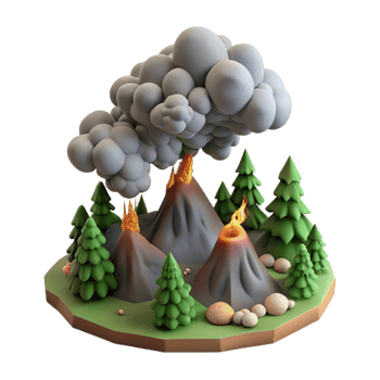 beautiful modern Isolated Forest Fire with Smoke Plumes Cutout detailed png