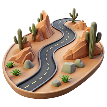 wonderful abstract Isolated Winding Road Through Forest Aerial View 4K png