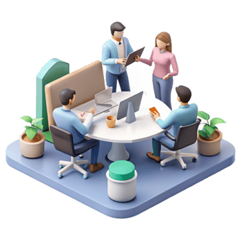 stunning vintage Isometric Startup Team Meeting Transparent authentic png
