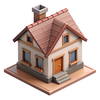 wonderful modern Isometric Village House Transparent Background exclusive png