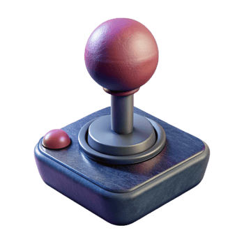 magnificent modern Joystick Top View Isolated with Shadow original png