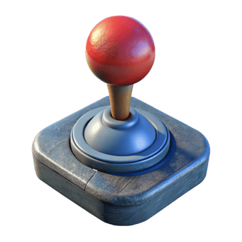 stunning abstract Joystick Top View Isolated with Shadow premium png