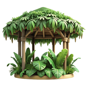 stunning traditional Jungle Canopy Dense Foliage Isolated detailed png