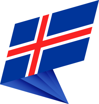 Flag of Iceland, modern pin flag png