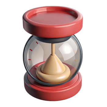 vibrant contemporary Kitchen Timer Side View Transparent Background exclusive png