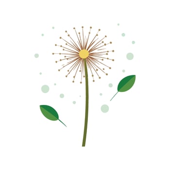 Charming Dandelion Floral Artwork vector