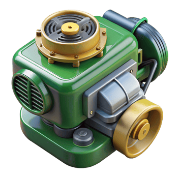 wonderful classic Lawn Mower Engine Detail Close Up Transparent Background high resolution png