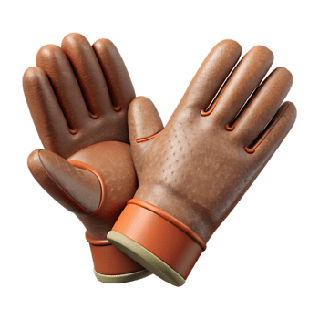 extraordinary artistic Leather Gloves Soft Leather Transparent Background original png