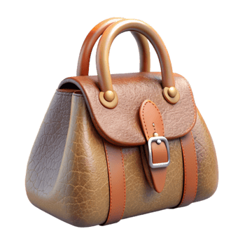 beautiful minimalist Leather Handbag Top Handle Transparent Background original png
