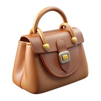 stunning traditional Leather Handbag Top Handle Transparent Background high quality png