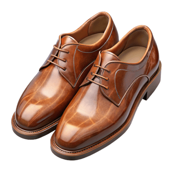 dramatic classic Leather Shoes Polished Finish Transparent premium png