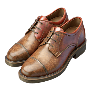 serene modern Leather Shoes Polished Finish Transparent professional png