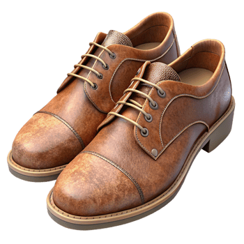impressive modern Leather Shoes with Laces Transparent Background authentic png
