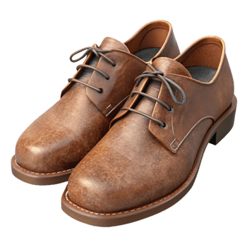 extraordinary creative Leather Shoes with Laces Transparent Background professional png
