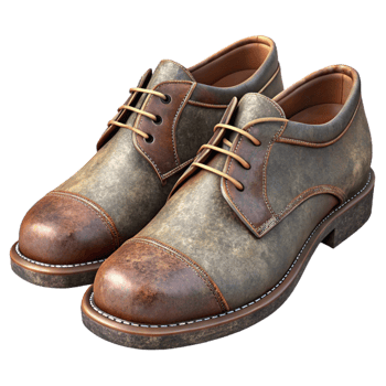 extraordinary classic Leather Shoes with Laces Transparent Background detailed png