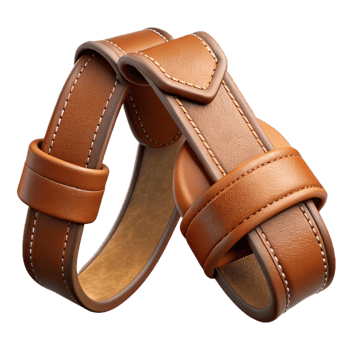 magnificent classic Lifting Straps Brown Leather Isolated Cutout professional png