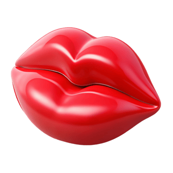 dramatic contemporary Lipstick Stain Red Kiss Mark Isolated on Transparent Background professional png