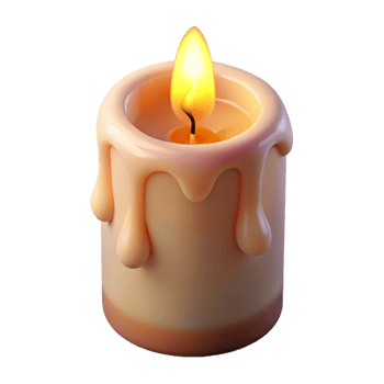 impressive classic Lit Candle with Soft Glow Isolated Cutout Element professional png