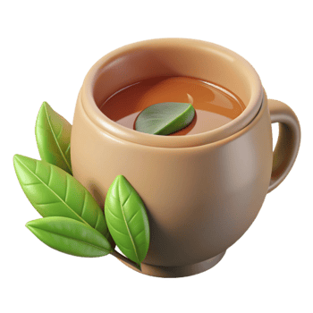 serene contemporary Loose Leaf Tea Cutout with Dried Leaves genuine png