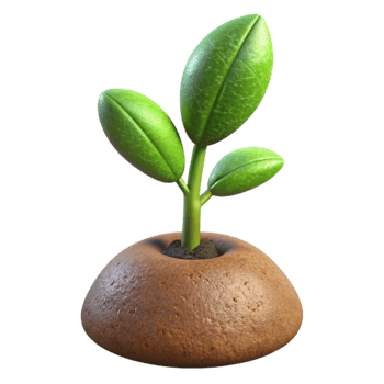 impressive abstract Low Angle View of Growing Plant Isolated premium png