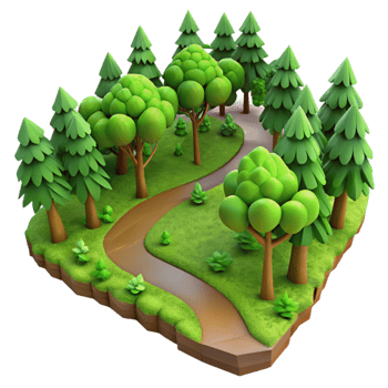 magnificent contemporary Lush Green Forest Path with Sunlight Filtering Through Transparent Background authentic png