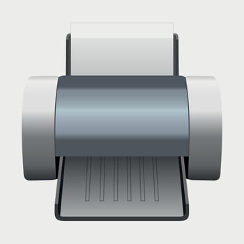 laser office printer on white background vector