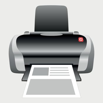 multifunctional inkjet office printer isolated vector