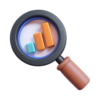 beautiful contemporary Magnifying Glass Over Business Plan Cutout premium png