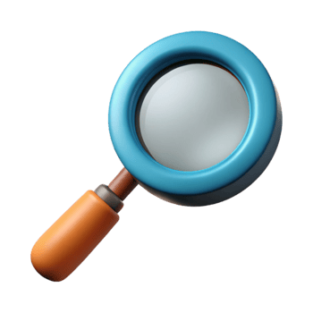 extraordinary vintage Magnifying Glass Cutout with Handle Detail Transparent Background exclusive png