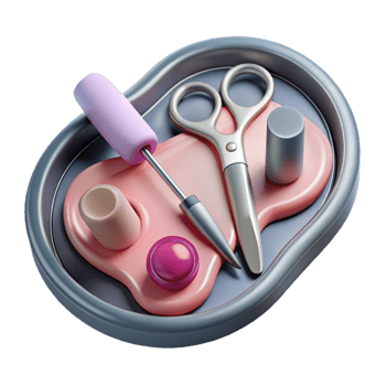 extraordinary contemporary Manicure Tools Set Top View Transparent Cutout exclusive png