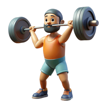 extraordinary classic Man Lifting Barbell Overhead Cutout premium png