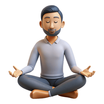stunning classic Man Meditating Isolated with Serene Expression high quality png