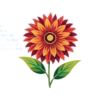Elegant Gaillardia Flower with Striking Colors vector