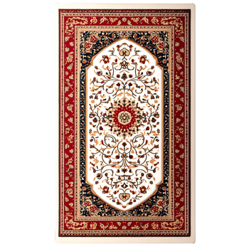 Elegant oriental rug with floral pattern png