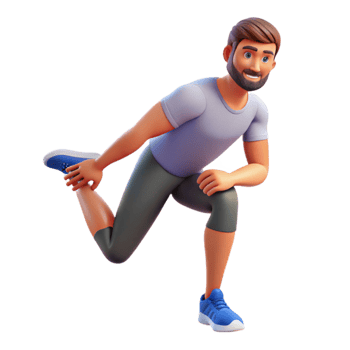 extraordinary minimalist Man Stretching Calf Muscle Transparent Background original png
